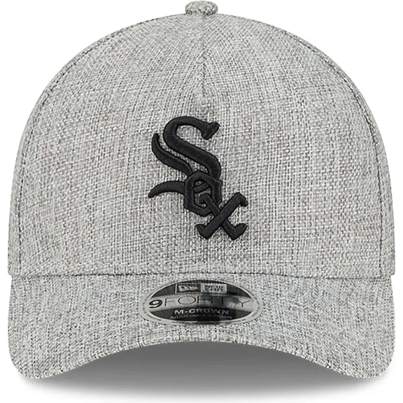 gra-kurvad-snapback-keps-9forty-m-crown-a-frame-cotton-weave-fran-chicago-white-sox-mlb-av-new-era