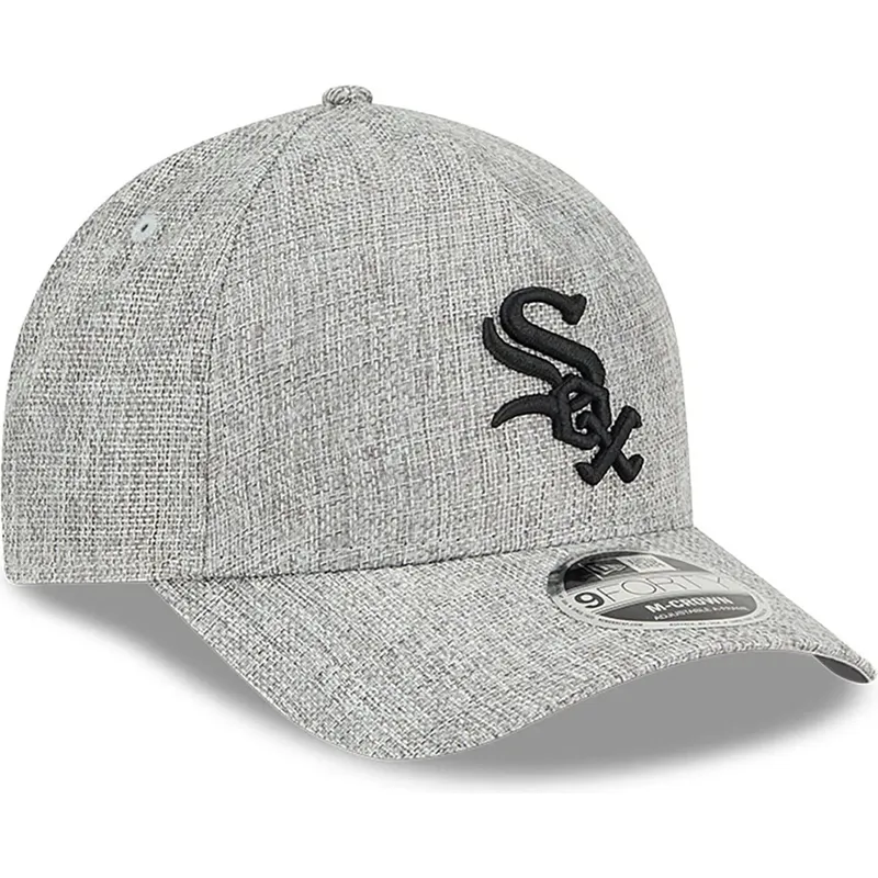 gra-kurvad-snapback-keps-9forty-m-crown-a-frame-cotton-weave-fran-chicago-white-sox-mlb-av-new-era