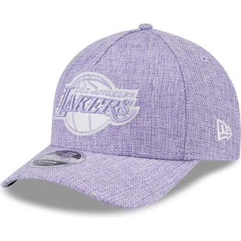 Lila snapback 9FORTY M-Crown A Frame Cotton Weave baseballkeps från Los Angeles Lakers NBA av New Era