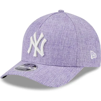 Lila böjd snapback 9FORTY M-Crown A Frame Cotton Weave från New York Yankees MLB av New Era