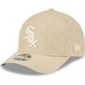 beige-bojd-skarm-snapback-keps-9forty-m-crown-a-frame-cotton-weave-fran-chicago-white-sox-mlb-av-new-era