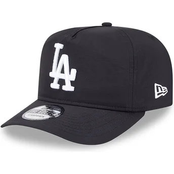 Svart justerbar böjd golfkeps i nylon för vardagen av Los Angeles Dodgers MLB från New Era