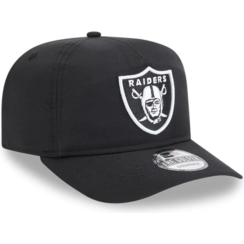 svart-justerbar-bojd-keps-golfer-everyday-nylon-fran-las-vegas-raiders-nfl-av-new-era