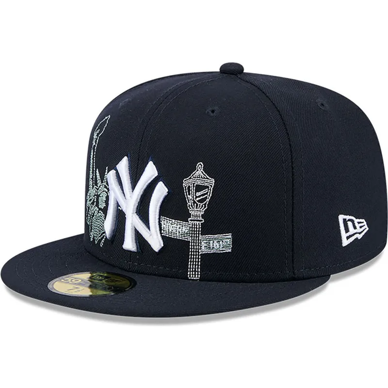 marinbla-platt-keps-justerad-59fifty-state-stitch-new-york-yankees-mlb-fran-new-era