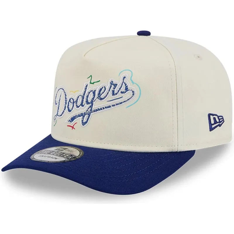 vit-och-bla-kurvad-keps-snapback-golfer-team-scribble-fran-los-angeles-dodgers-mlb-av-new-era