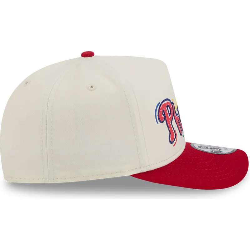 vit-och-rod-kurvad-keps-snapback-golfer-team-scribble-fran-philadelphia-phillies-mlb-av-new-era