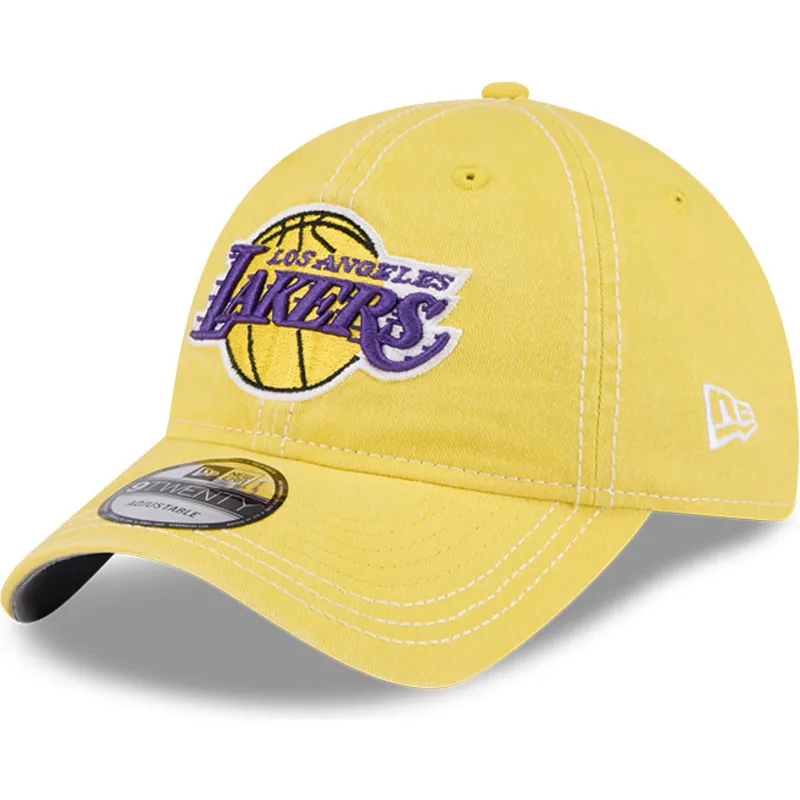 gul-bojd-justerbar-keps-9twenty-washed-contrast-fran-los-angeles-lakers-nba-av-new-era