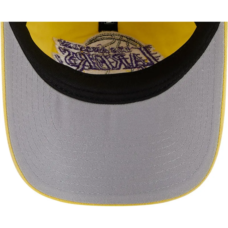 gul-bojd-justerbar-keps-9twenty-washed-contrast-fran-los-angeles-lakers-nba-av-new-era
