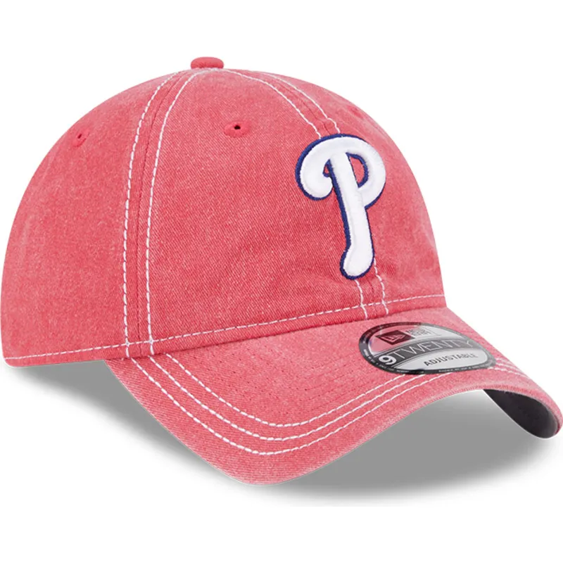 philadelphia-phillies-mlb-new-era-9twenty-tvattad-kontrast-justerbar-rosa-bojd-keps