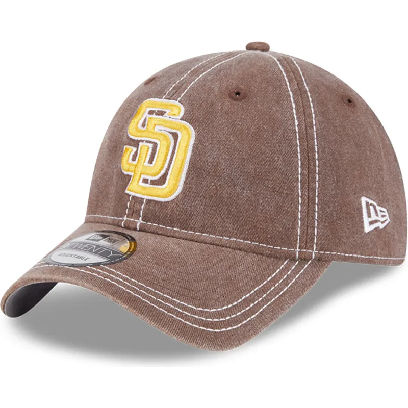 brun-bojd-justerbar-keps-9twenty-washed-contrast-fran-san-diego-padres-mlb-av-new-era