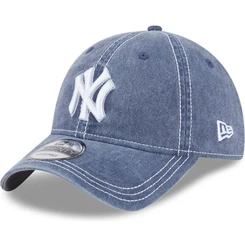 Justerbar grå kurvad keps 9TWENTY Washed Contrast från New York Yankees MLB av New Era