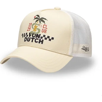 Beige och vit truckerkeps SURF10 från Von Dutch