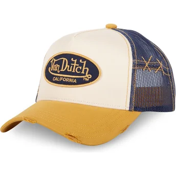 Beige, blå och gul använd truckerkeps USED 05 från Von Dutch