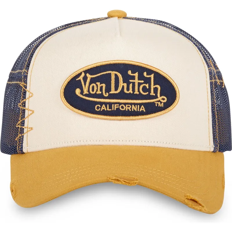 truckerkeps-beige-bla-och-gul-used-05-fran-von-dutch