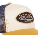 truckerkeps-beige-bla-och-gul-used-05-fran-von-dutch