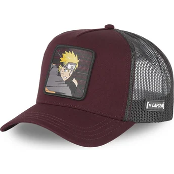 Granat och grå Naruto Uzumaki truckerkeps CAS NAR2 Naruto från Capslab