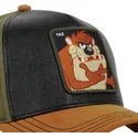 svart-gron-och-brun-bojd-keps-snapback-tasmanska-djavulen-loo10-taz-looney-tunes-fran-capslab