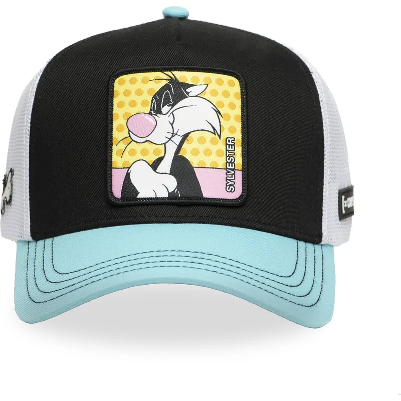 svart-vit-och-bla-trucker-keps-silvestre-loo11-syl-looney-tunes-fran-capslab