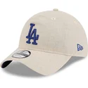 beige-justerbar-bojd-keps-med-bla-logotyp-9twenty-linen-spring-training-fan-pack-2025-fran-los-angeles-dodgers-mlb-fran-new-era