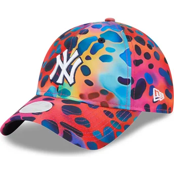 Justerbar multicolor kurvad keps för kvinnor 9TWENTY Spots Spring Training Fan Pack 2025 från New York Yankees MLB av New Era