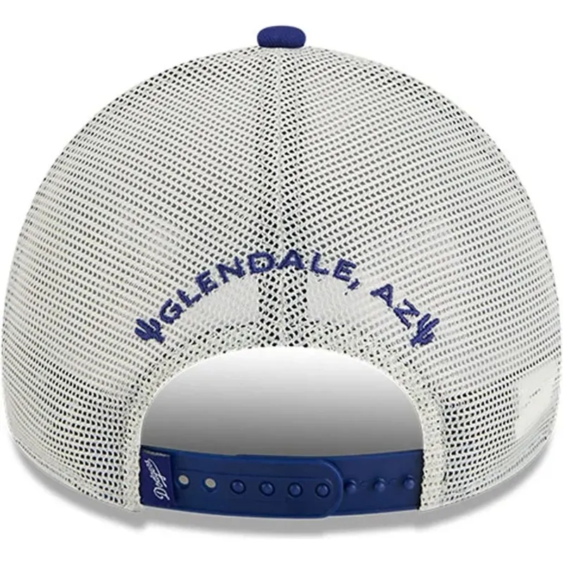 bla-och-vit-trucker-keps-9forty-a-frame-patch-spring-training-fan-pack-2025-fran-los-angeles-dodgers-mlb-av-new-era