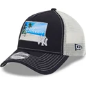 new-york-yankees-mlb-new-era-marinbla-och-vit-truckerkeps-9forty-a-frame-patch-spring-training-fan-pack-2025