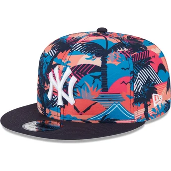 Multifärgad platt snapback keps 9FIFTY tryckt Spring Training Fan Pack 2025 från New York Yankees MLB av New Era