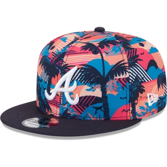 Multifärgad platt keps snapback 9FIFTY tryckt Spring Training Fan Pack 2025 från Atlanta Braves MLB av New Era