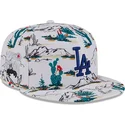 vit-platt-snapback-keps-9fifty-print-spring-training-fan-pack-2025-los-angeles-dodgers-mlb-fran-new-era