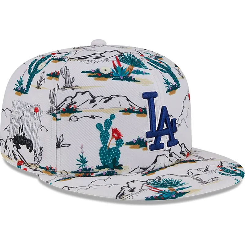 vit-platt-snapback-keps-9fifty-print-spring-training-fan-pack-2025-fran-los-angeles-dodgers-mlb-av-new-era