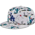 vit-platt-snapback-keps-9fifty-print-spring-training-fan-pack-2025-los-angeles-dodgers-mlb-fran-new-era