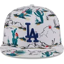 vit-platt-snapback-keps-9fifty-print-spring-training-fan-pack-2025-los-angeles-dodgers-mlb-fran-new-era