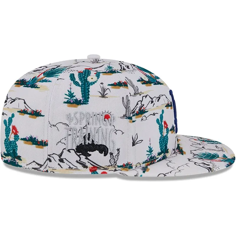 vit-platt-snapback-keps-9fifty-print-spring-training-fan-pack-2025-fran-los-angeles-dodgers-mlb-av-new-era