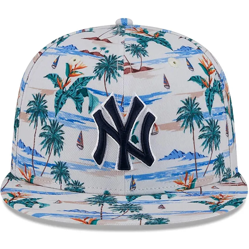 vit-platt-snapbackkeps-9fifty-print-spring-training-fan-pack-2025-av-new-york-yankees-mlb-fran-new-era