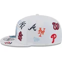 gorra-plana-blanca-snapback-9fifty-scatter-spring-training-fan-pack-2025-de-mlb-grapefruit-league-logo-de-new-era