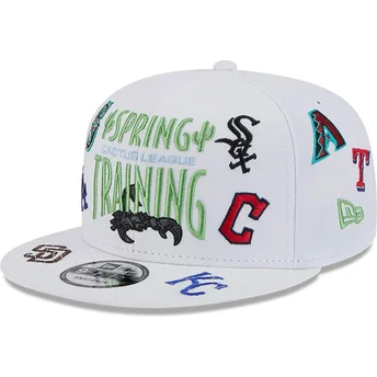 Vit platt snapback-keps 9FIFTY Scatter Spring Training Fan Pack 2025 från MLB Cactus League, New Era-logotyp