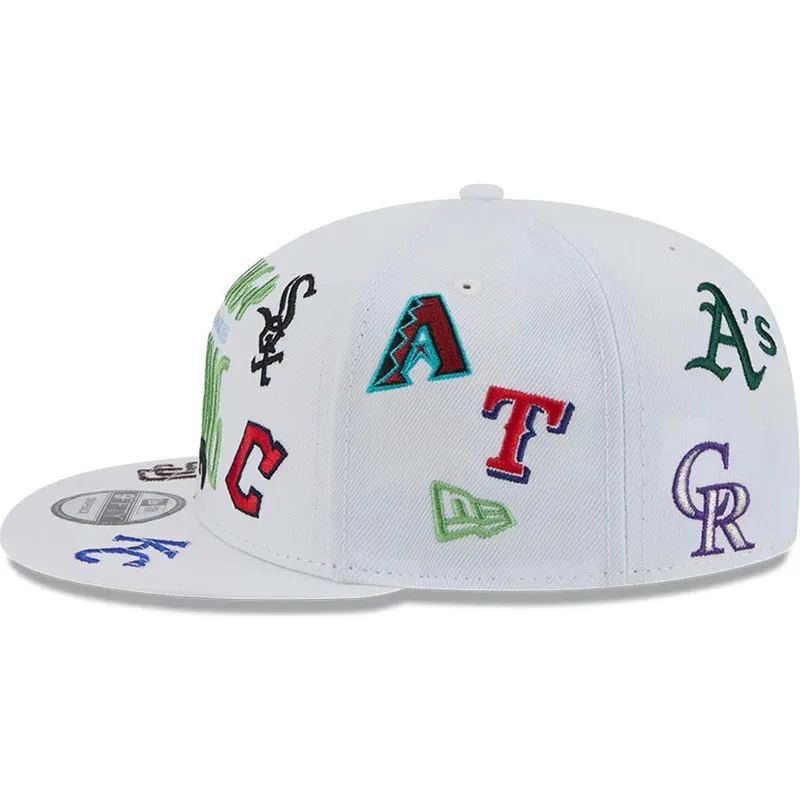 vit-platt-snapback-keps-9fifty-scatter-spring-training-fan-pack-2025-fran-mlb-cactus-league-logo-av-new-era