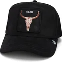 gorra-trucker-negra-buey-dead-the-suede-skull-global-core-micro-suede-the-farm-de-goorin-bros