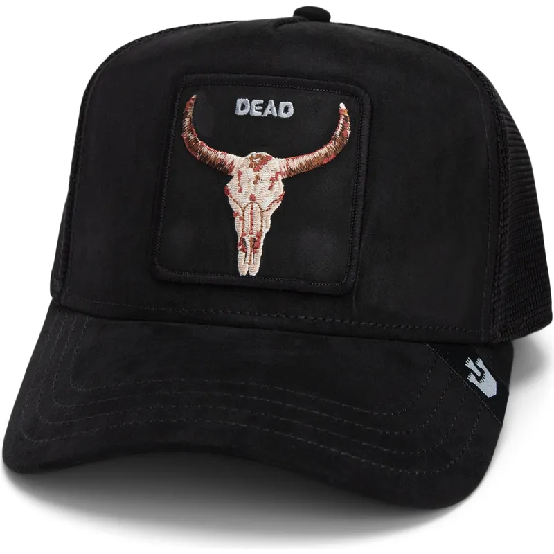 svart-trucker-keps-oxe-dead-the-suede-skull-global-core-micro-suede-the-farm-fran-goorin-bros
