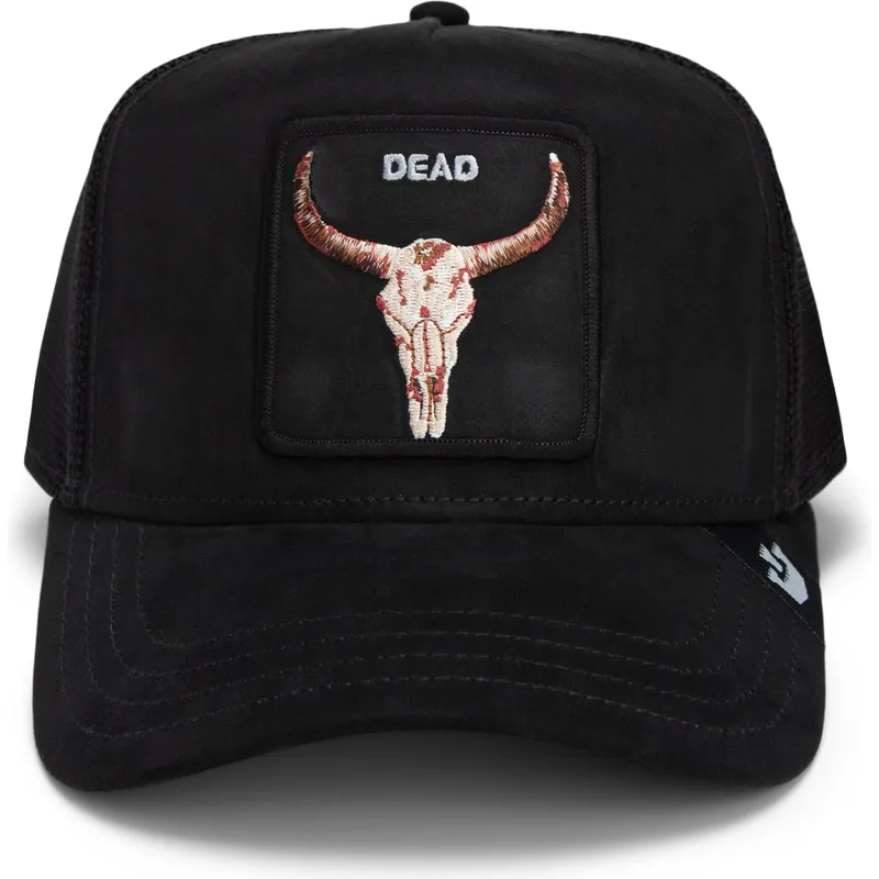 svart-trucker-keps-oxe-dead-the-suede-skull-global-core-micro-suede-the-farm-fran-goorin-bros