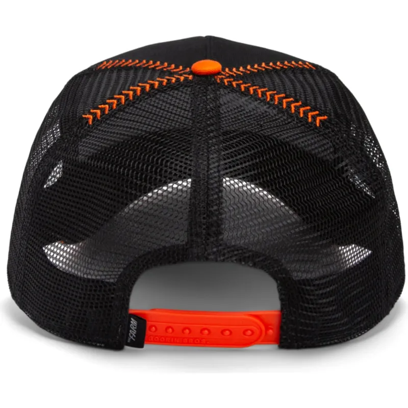 svart-och-orange-truckerkeps-fagel-the-diehard-bird-fab-farm-fran-goorin-bros