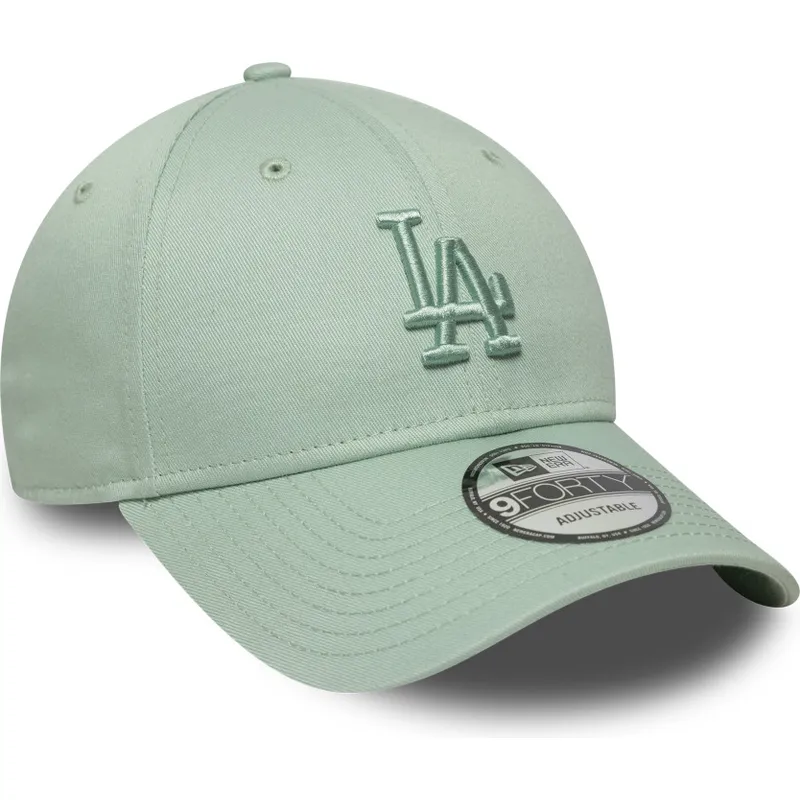 ljusgron-justerbar-kurvad-keps-med-gront-9forty-colour-pack-logotyp-fran-los-angeles-dodgers-mlb-av-new-era
