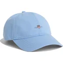 gant-skold-bomullstwill-justerbar-bla-kurvad-keps-capri-blue