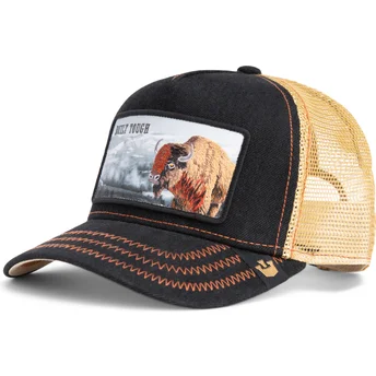 Svart trucker-keps buffel Built Tough Wild Heart The Farm från Goorin Bros.