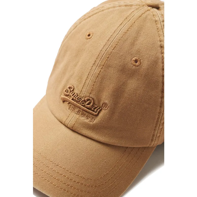 justerbar-brun-vintagebroderad-kurvkeps-light-sand-fran-superdry