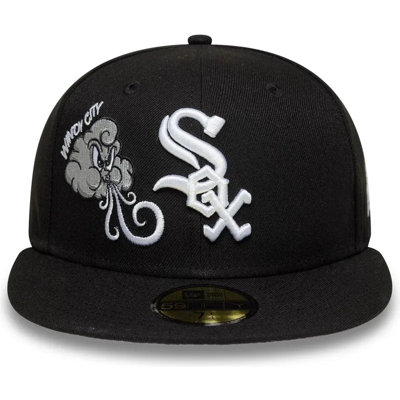 chicago-white-sox-mlb-new-era-59fifty-food-icon-windy-city-svart-justerbar-platt-keps