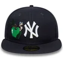 marinbla-platt-keps-justerad-59fifty-food-icon-fran-new-york-yankees-mlb-av-new-era