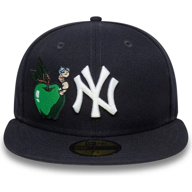 marinbla-platt-keps-justerad-59fifty-food-icon-fran-new-york-yankees-mlb-av-new-era