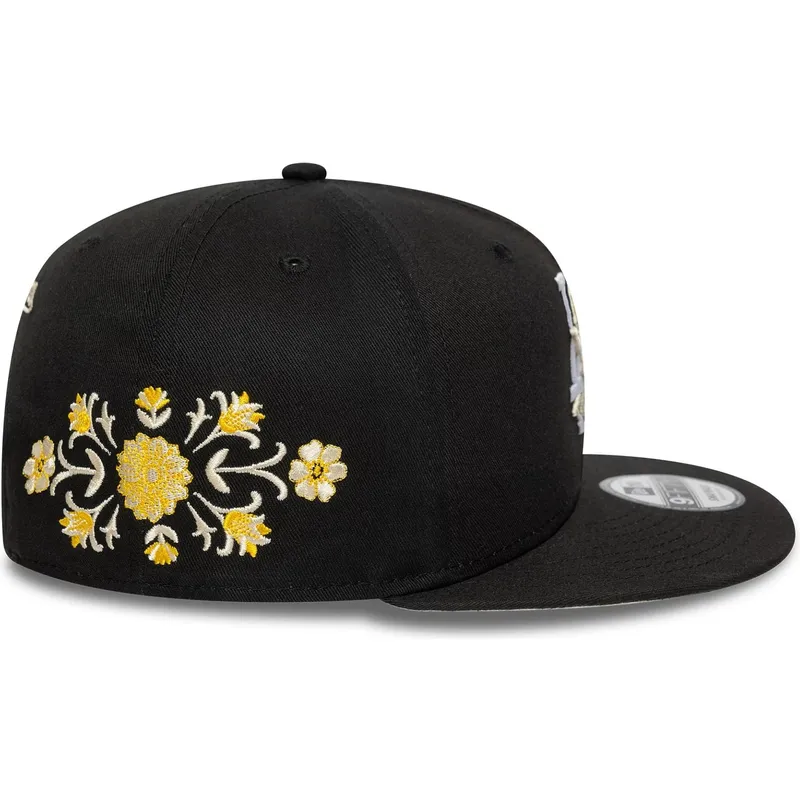 svart-platt-snapback-keps-9fifty-floral-fran-los-angeles-dodgers-mlb-av-new-era