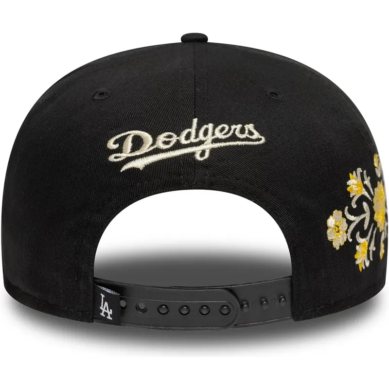 svart-platt-snapback-keps-9fifty-floral-fran-los-angeles-dodgers-mlb-av-new-era